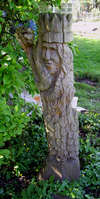 bodging oak carving