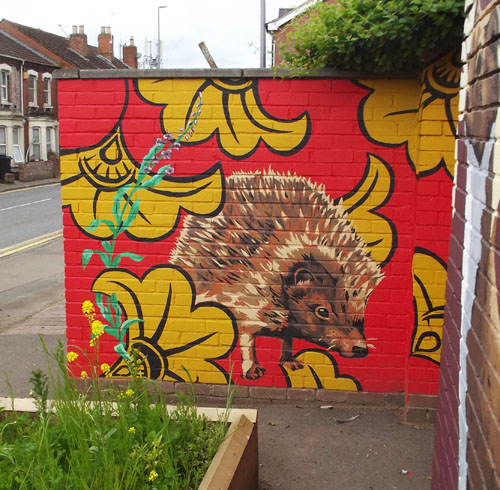 Barton Street, Gloucester, mural by Tom Cousins, commissioned by Gloucestershire Wildlife Trust