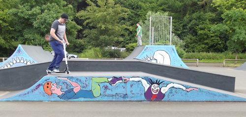 ross on wye skatepark mural