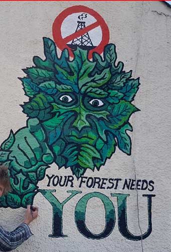 anti fracking mural
