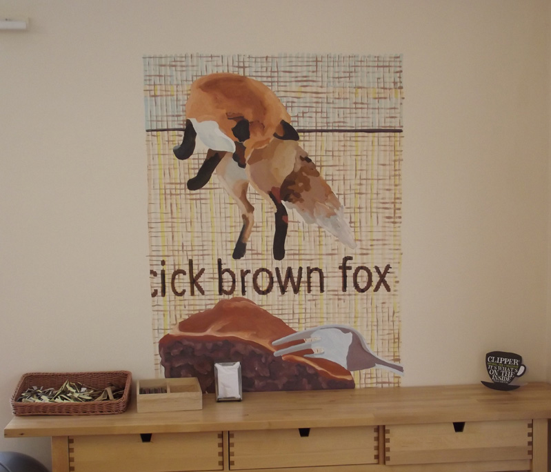 brown fox mural